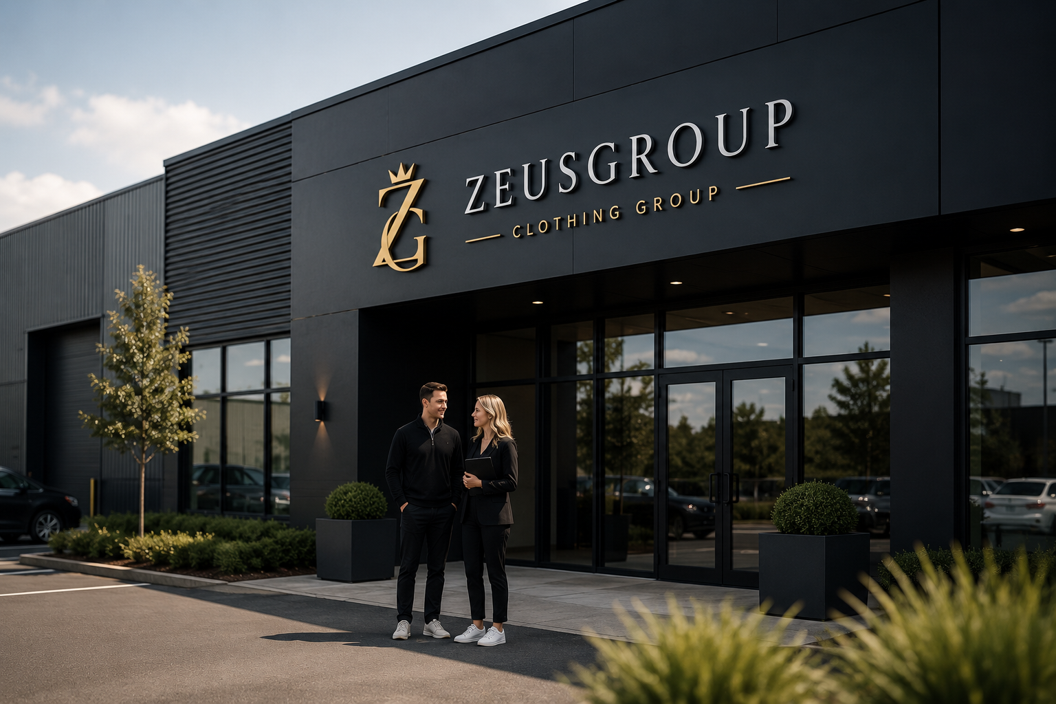 Modern ZeusGroup Clothing Group building exterior