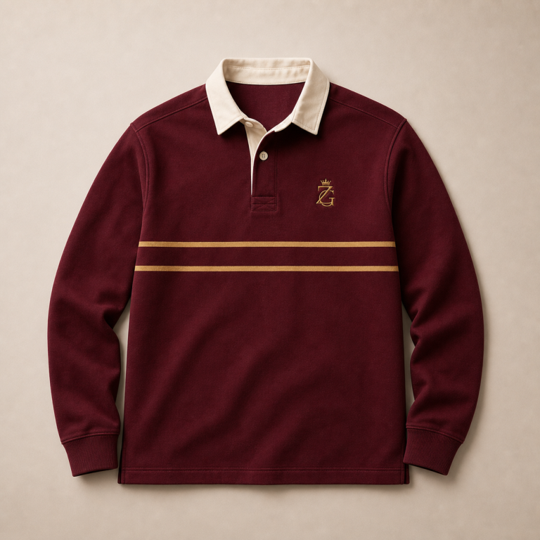 ZeusGroup Burgundy Heritage Rugby Jersey